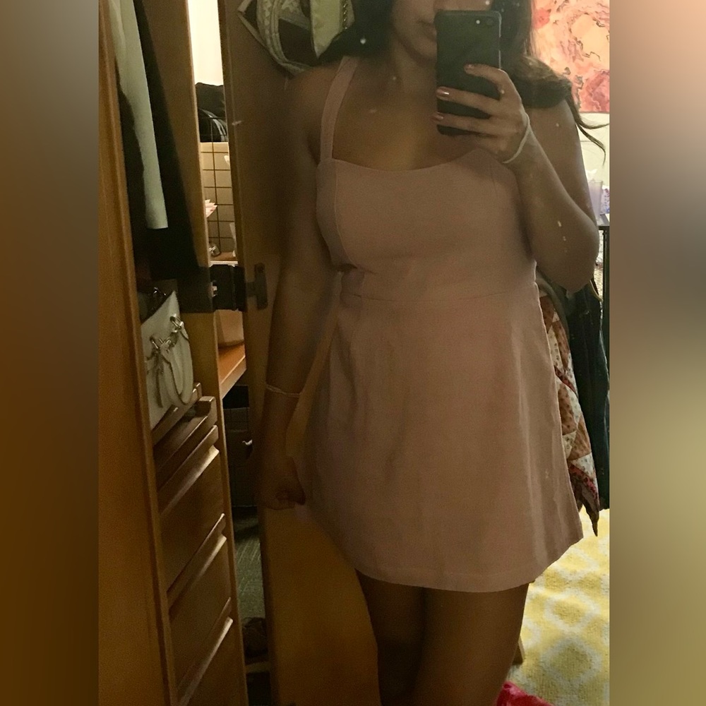 Free people mini pink slip dress XS